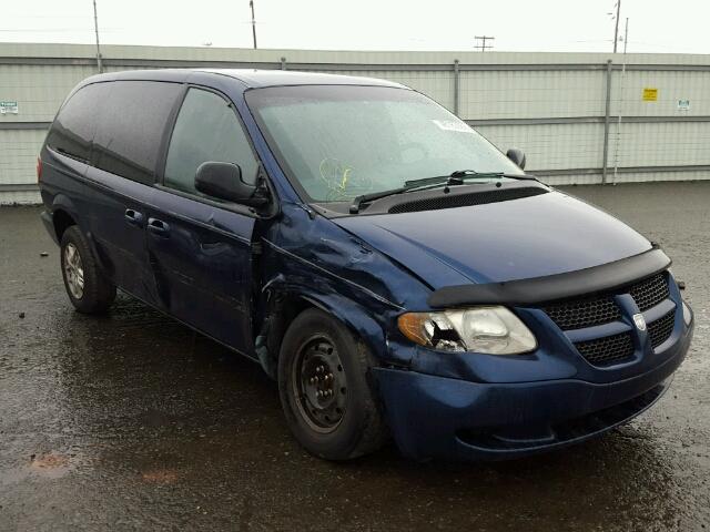 2B4GP44392R737998 - 2002 DODGE GRAND CARA BLUE photo 1