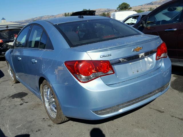 1G1PF5SC4C7272928 - 2012 CHEVROLET CRUZE BLUE photo 3