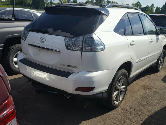 JTJHW31U772036459 - 2007 LEXUS RX 400H WHITE photo 4