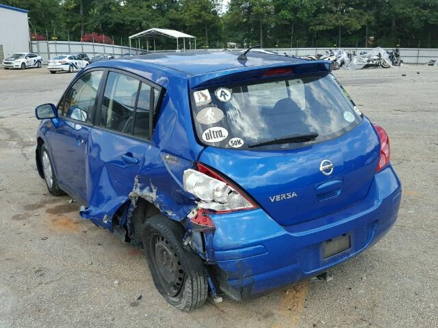 3N1BC13E68L408257 - 2008 NISSAN VERSA S BLUE photo 3