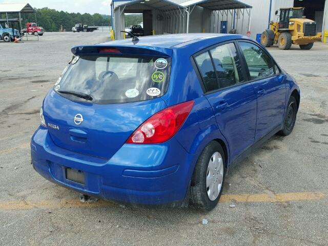 3N1BC13E68L408257 - 2008 NISSAN VERSA S BLUE photo 4