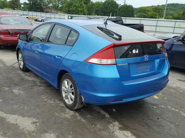 JHMZE2H74AS022965 - 2010 HONDA INSIGHT BLUE photo 3