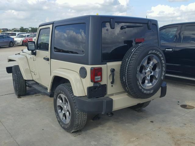 1C4AJWBG5HL605740 - 2017 JEEP WRANGLER S TAN photo 3