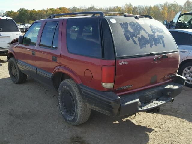 1GKDT13W4V2517283 - 1997 GMC JIMMY RED photo 3