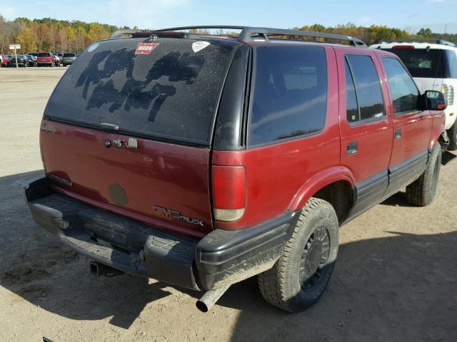 1GKDT13W4V2517283 - 1997 GMC JIMMY RED photo 4