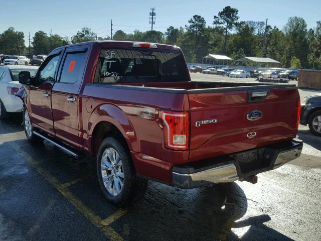 1FTEW1EF9FFC85522 - 2015 FORD F150 SUPER RED photo 3