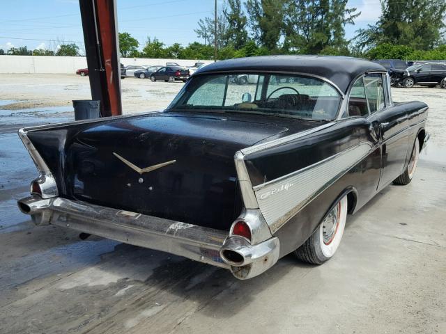 VC57F141256 - 1957 CHEVROLET BEL AIR BLACK photo 4