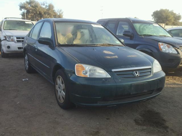 1HGES26741L047811 - 2001 HONDA CIVIC EX GREEN photo 1