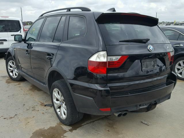 WBXPC93419WJ26924 - 2009 BMW X3 XDRIVE3 BLACK photo 3