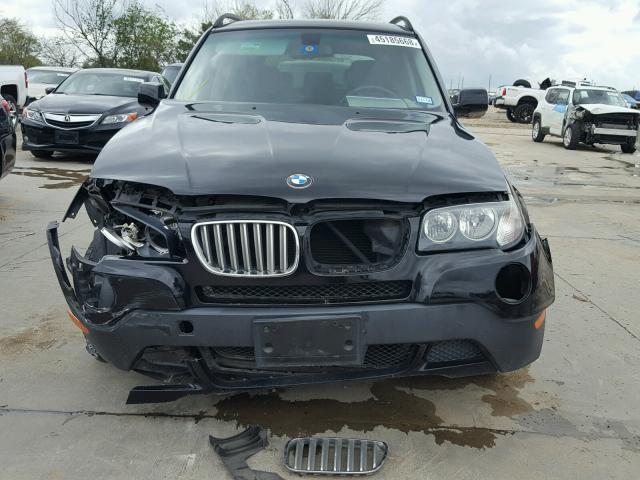 WBXPC93419WJ26924 - 2009 BMW X3 XDRIVE3 BLACK photo 9