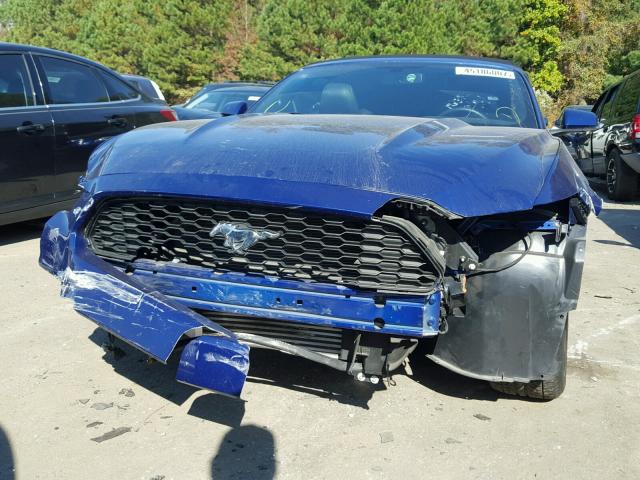 1FATP8UH8F5365678 - 2015 FORD MUSTANG BLUE photo 9