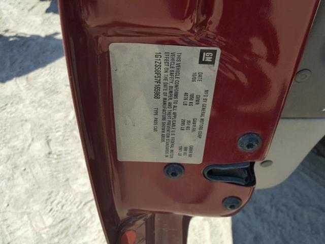 1G1ZS58F57F165968 - 2007 CHEVROLET MALIBU LS წითელი ფოტო 10