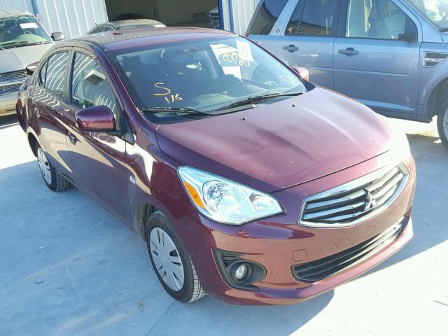 ML32F3FJXHHF12229 - 2017 MITSUBISHI MIRAGE BURGUNDY photo 1