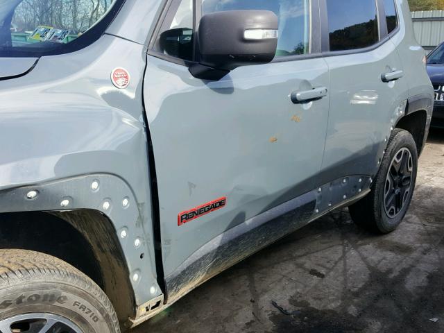 ZACCJBCT2GPC61730 - 2016 JEEP RENEGADE T GRAY photo 9