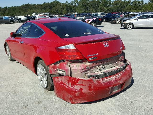 1HGCS2B83AA005194 - 2010 HONDA ACCORD RED photo 3