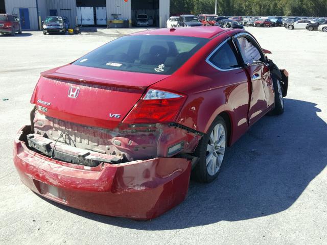 1HGCS2B83AA005194 - 2010 HONDA ACCORD RED photo 4