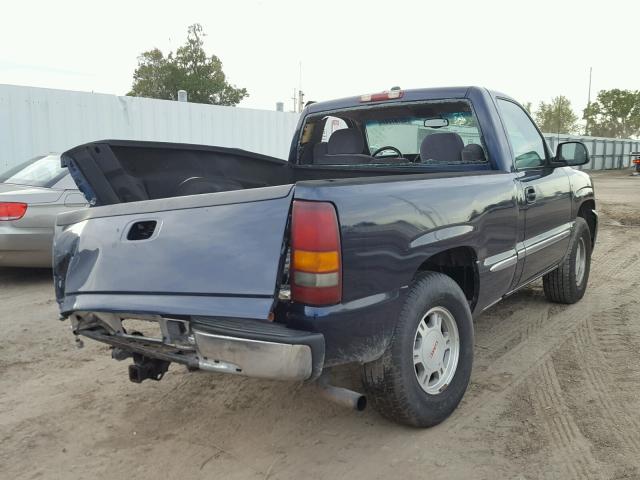 1GTEK14T11Z256638 - 2001 GMC NEW SIERRA BLUE photo 4