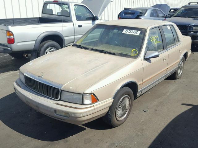 3C3XA46K1NT278934 - 1992 CHRYSLER LEBARON A- BEIGE photo 2