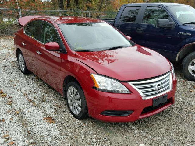 3N1AB7AP1EY232853 - 2014 NISSAN SENTRA S MAROON photo 1