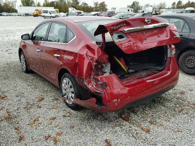 3N1AB7AP1EY232853 - 2014 NISSAN SENTRA S MAROON photo 3