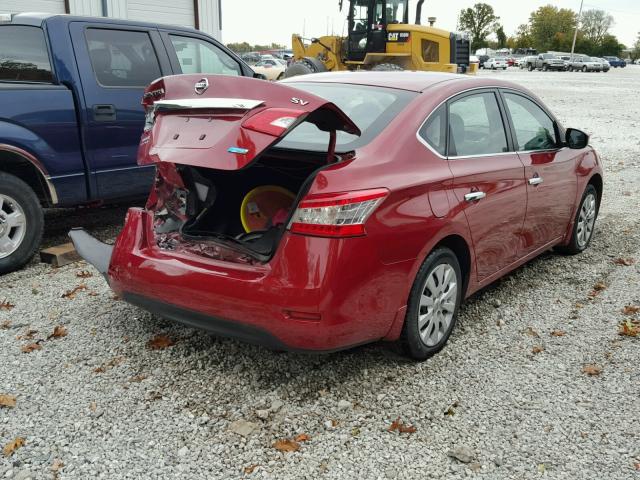 3N1AB7AP1EY232853 - 2014 NISSAN SENTRA S MAROON photo 4