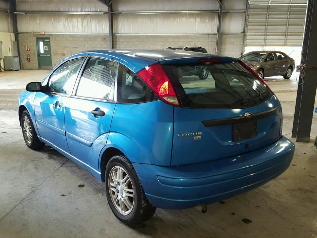 1FAFP37N67W314788 - 2007 FORD FOCUS ZX5 BLUE photo 3