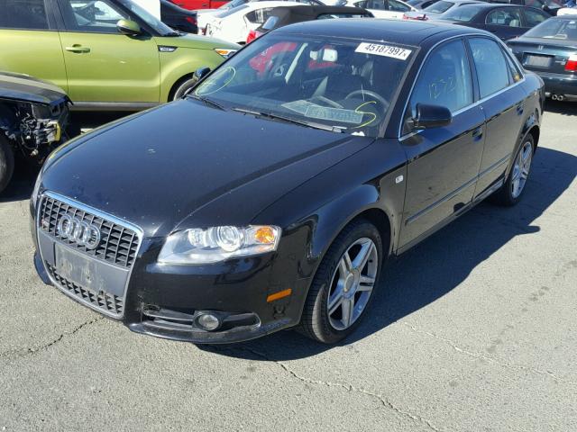 WAUDF78E48A016374 - 2008 AUDI A4 2.0T QU BLACK photo 2