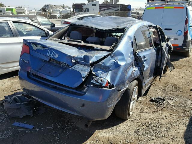 JHMFA16867S002312 - 2007 HONDA CIVIC EX BLUE photo 4