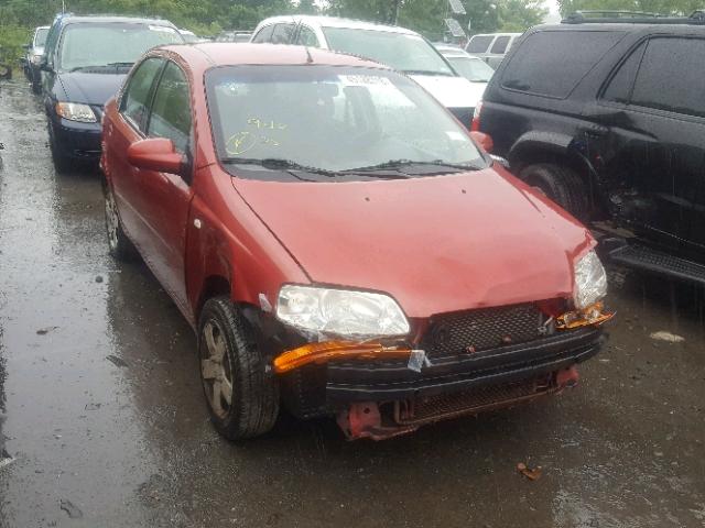 KL1TD56606B678164 - 2006 CHEVROLET AVEO BASE Czerwony zdjęcie 1