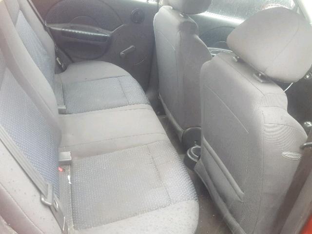 KL1TD56606B678164 - 2006 CHEVROLET AVEO BASE Czerwony zdjęcie 6