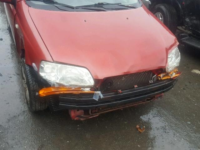 KL1TD56606B678164 - 2006 CHEVROLET AVEO BASE Czerwony zdjęcie 7