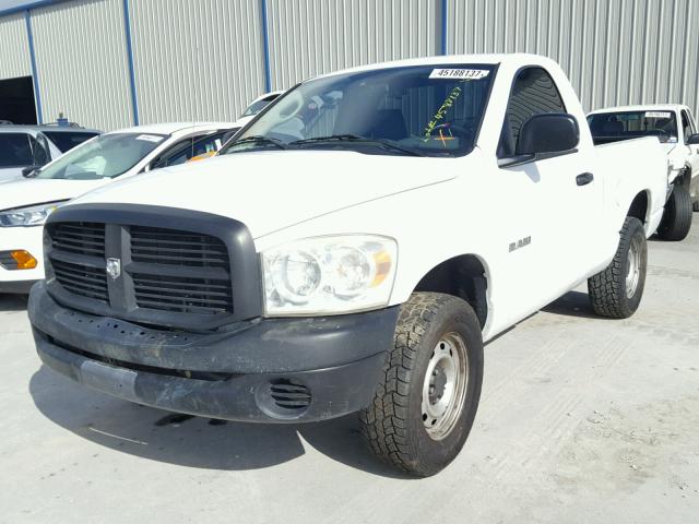 1D7HA16K68J181907 - 2008 DODGE RAM 1500 S WHITE photo 2