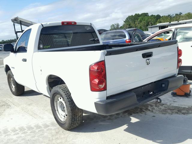 1D7HA16K68J181907 - 2008 DODGE RAM 1500 S WHITE photo 3