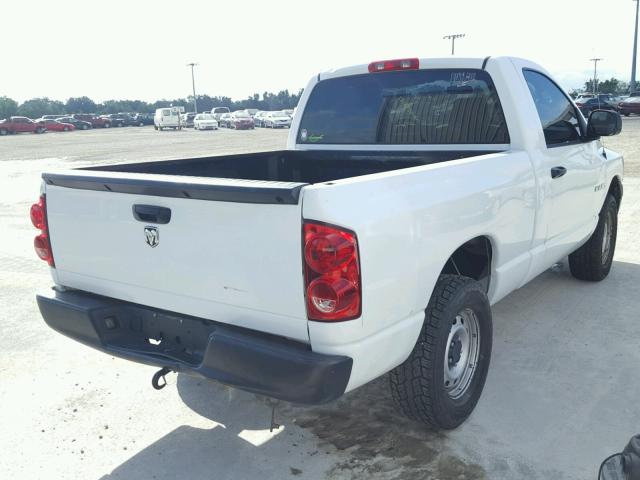 1D7HA16K68J181907 - 2008 DODGE RAM 1500 S WHITE photo 4