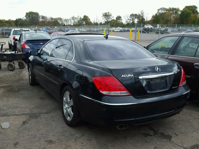 JH4KB16585C018889 - 2005 ACURA RL BLACK photo 3