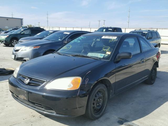 1HGEM22573L040580 - 2003 HONDA CIVIC LX BLACK photo 2