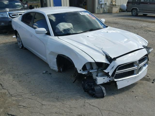 2C3CDXBG0DH525344 - 2013 DODGE CHARGER WHITE photo 1