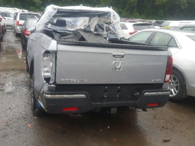 5FPYK3F14KB007849 - 2019 HONDA RIDGELINE SILVER photo 3