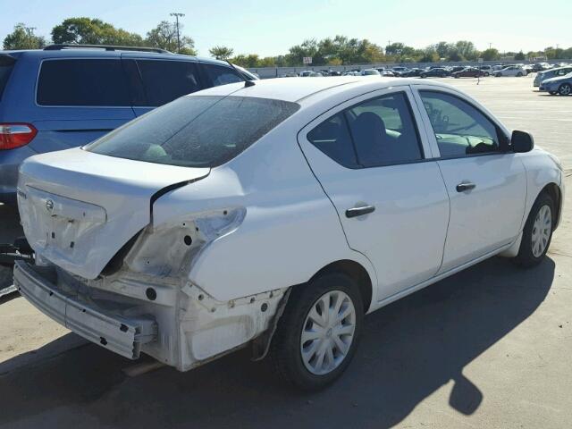 3N1CN7AP9FL837184 - 2015 NISSAN VERSA S WHITE photo 4