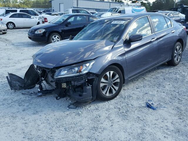 1HGCR2F36DA008007 - 2013 HONDA ACCORD LX GRAY photo 2