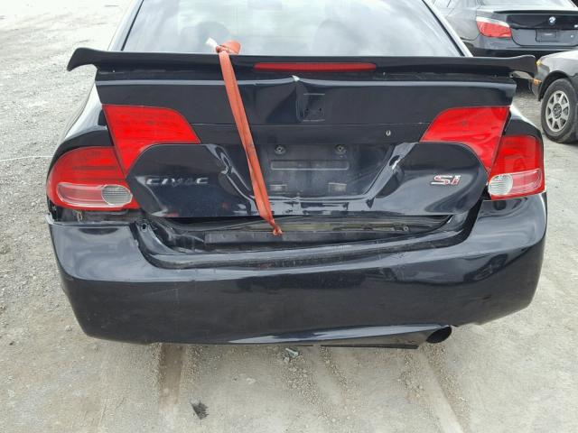 2HGFA555X7H703587 - 2007 HONDA CIVIC SI BLACK photo 9