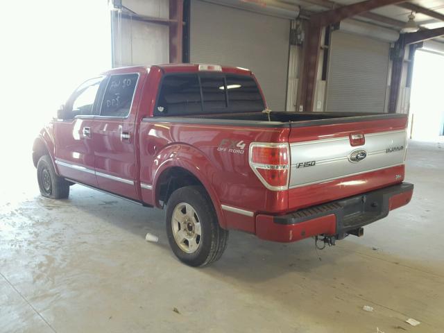 1FTFW1EV9AFB42560 - 2010 FORD F150 SUPER RED photo 3