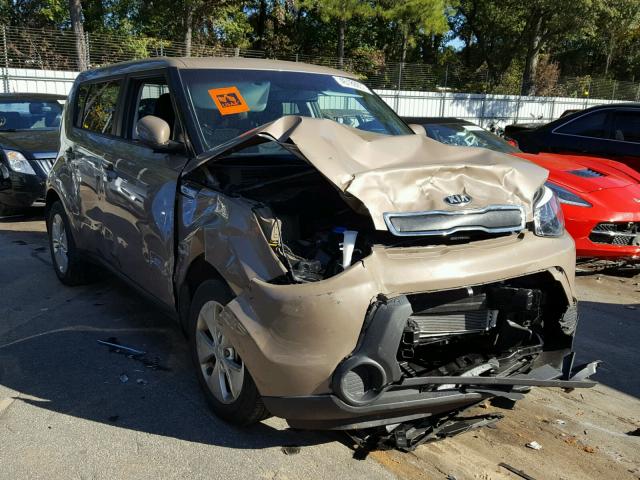 KNDJN2A22F7170104 - 2015 KIA SOUL BROWN photo 1