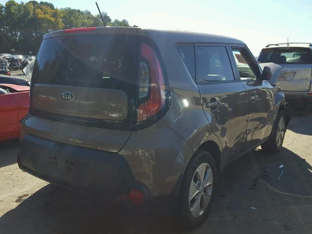 KNDJN2A22F7170104 - 2015 KIA SOUL BROWN photo 4