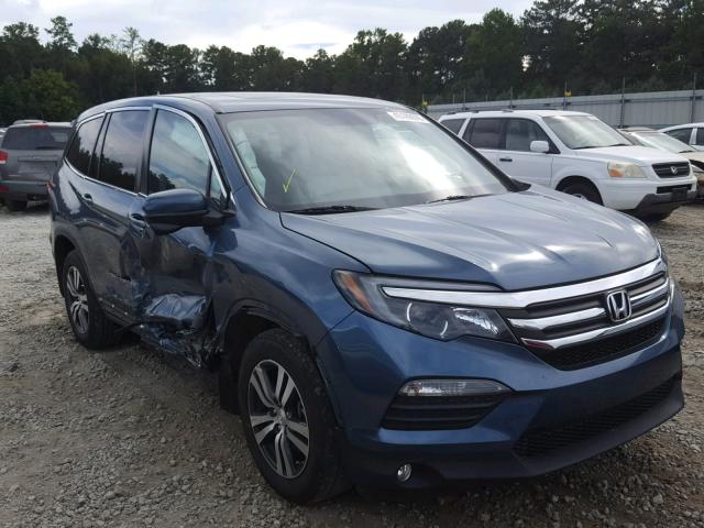 5FNYF5H75GB005366 - 2016 HONDA PILOT EXLN BLUE photo 1