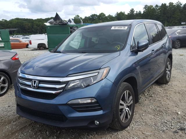 5FNYF5H75GB005366 - 2016 HONDA PILOT EXLN BLUE photo 2