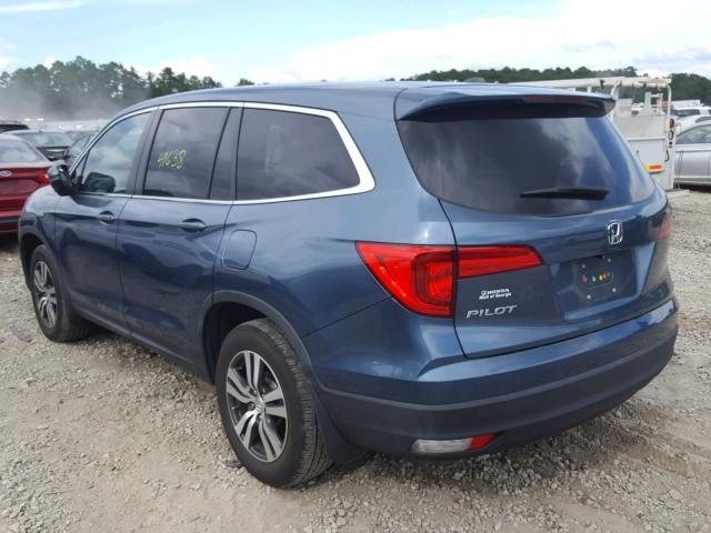 5FNYF5H75GB005366 - 2016 HONDA PILOT EXLN BLUE photo 3