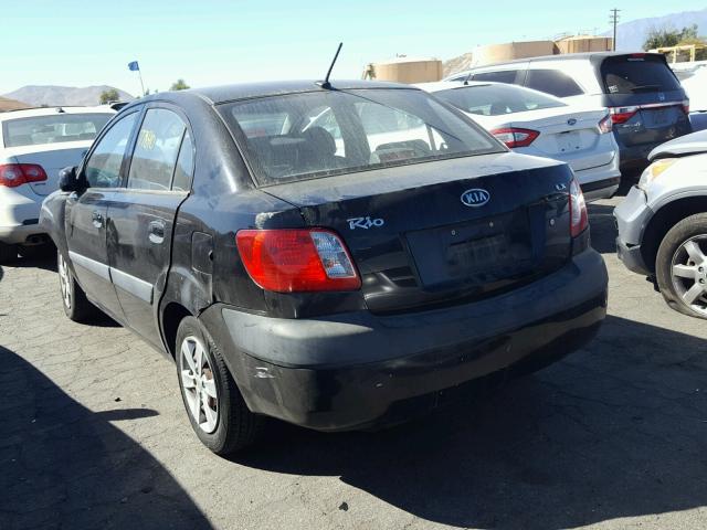 KNADE223796495150 - 2009 KIA RIO BASE BLACK photo 3