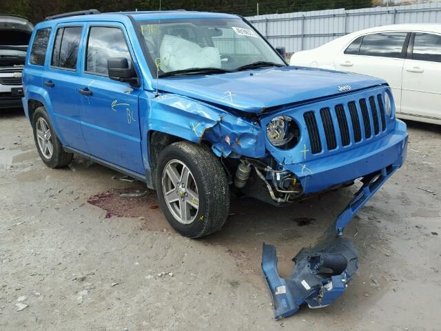 1J8FF28W08D550521 - 2008 JEEP PATRIOT SP BLUE photo 1