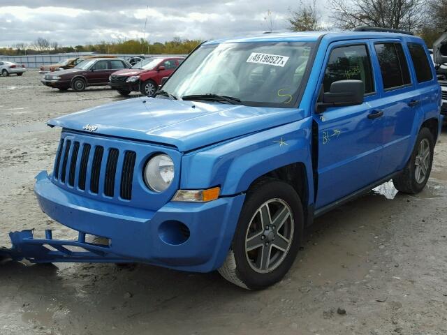 1J8FF28W08D550521 - 2008 JEEP PATRIOT SP BLUE photo 2